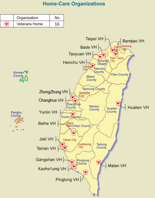 Distribution of VAC Veterans Homes