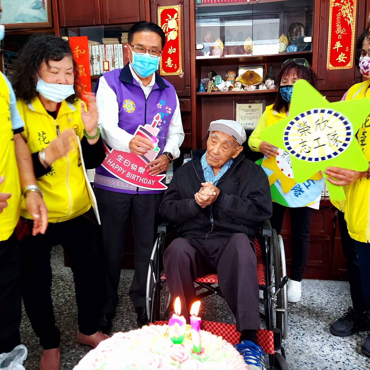 百歳榮民劉伯伯101歲慶生會