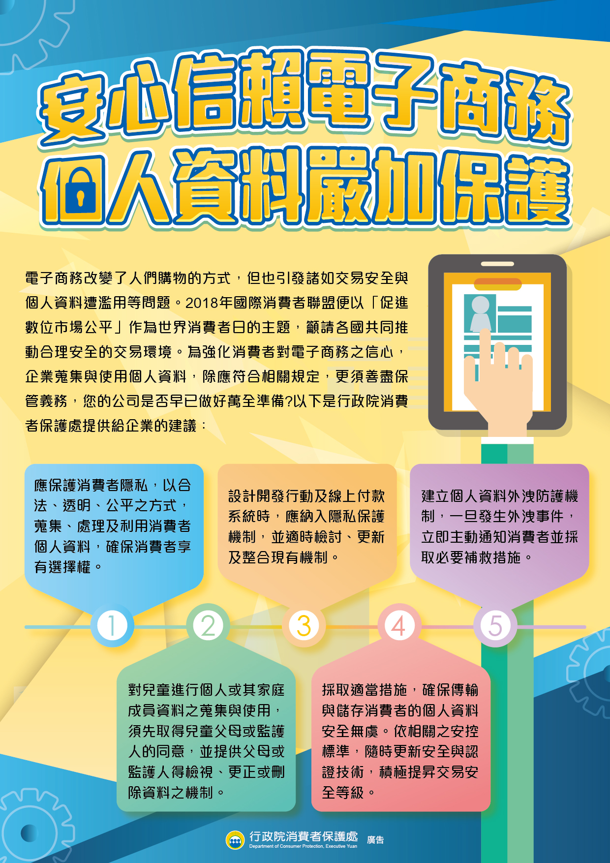 安心信賴電子商務個人資料嚴加保護