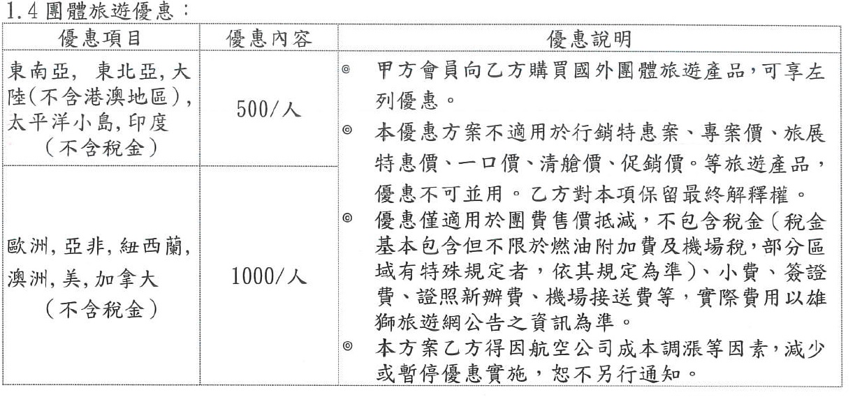 【特約商店】雄獅旅行社 (雄獅旅遊)