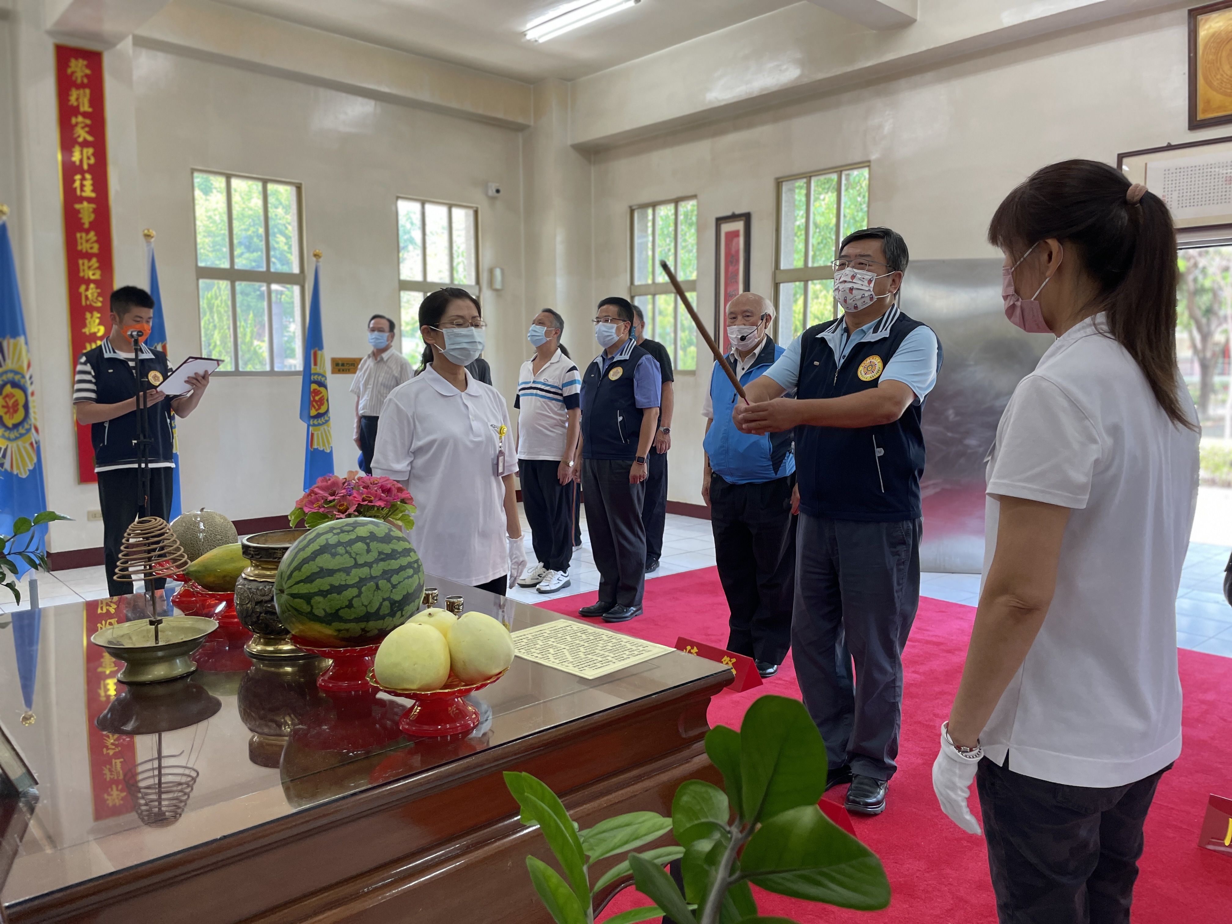 高雄榮家舉辦歷年亡故榮民薦拔儀式