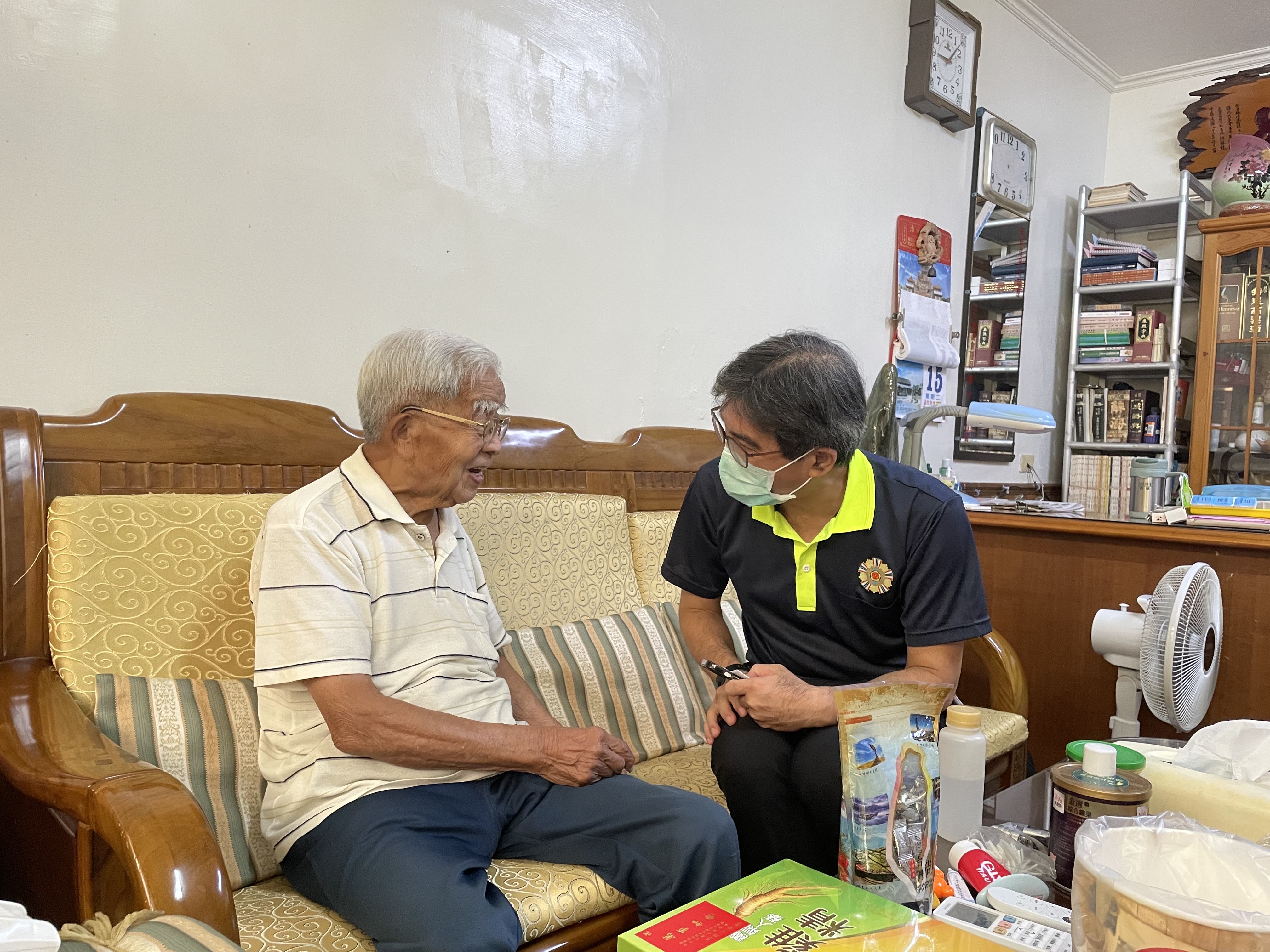 西南氣流旺盛豪大雨來襲臺中市榮服處關懷居住海線低窪地區榮民眷生活