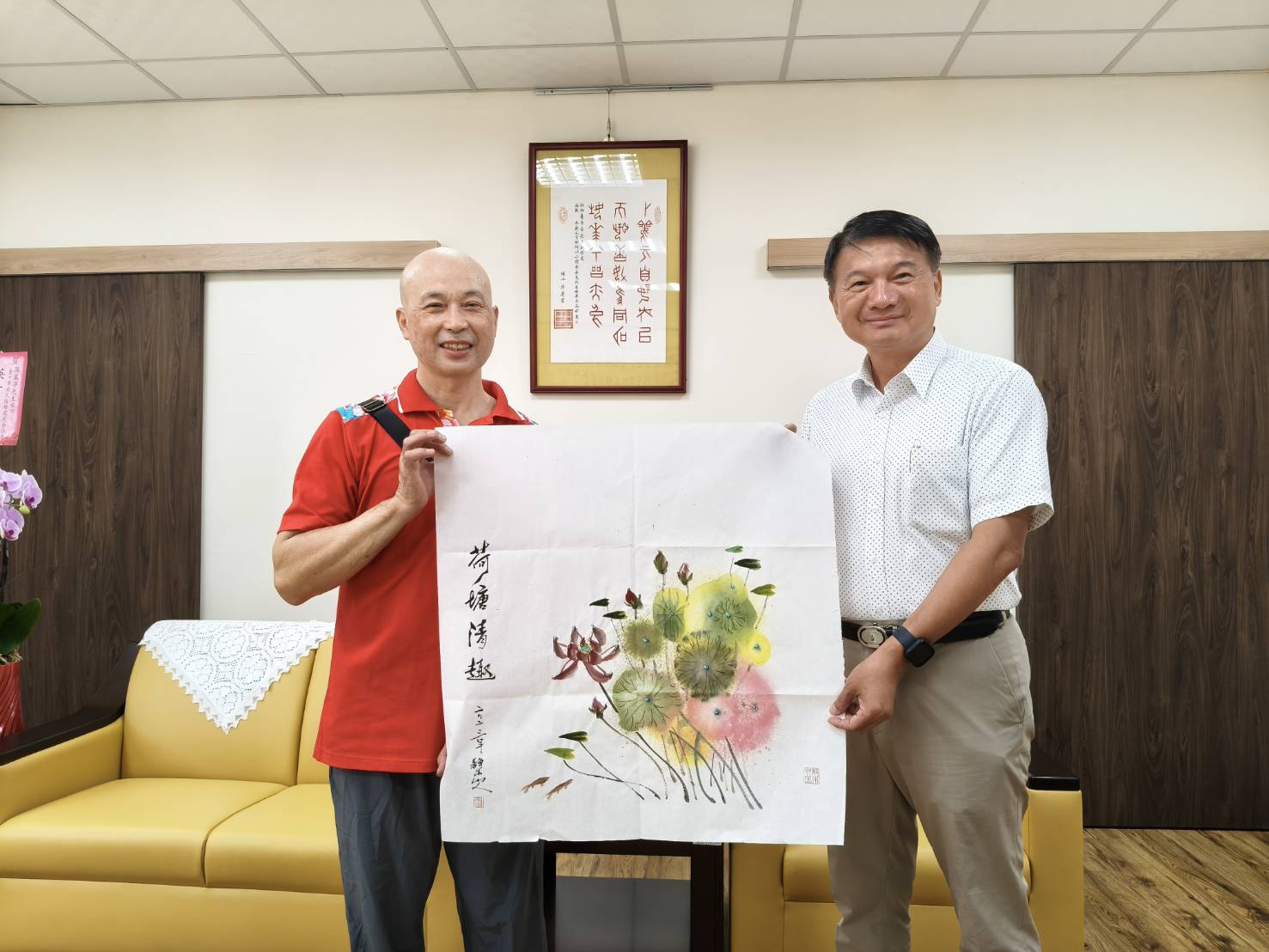 臺中榮服處連結劉士勳老師陳展藝術創作增添文人氣息