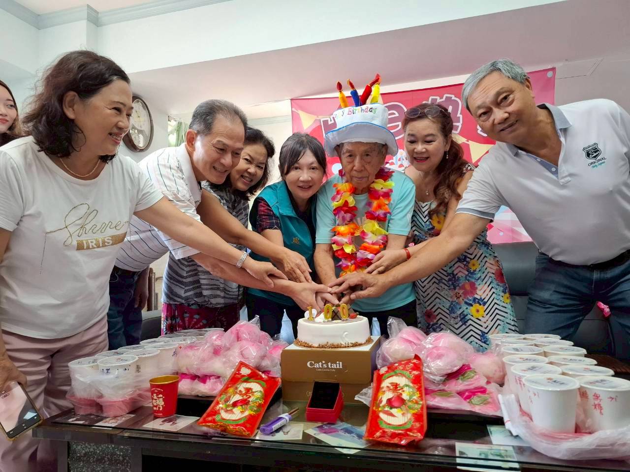 榮民薄伯伯歡喜慶百歲 嘉義榮服處賀嵩壽01