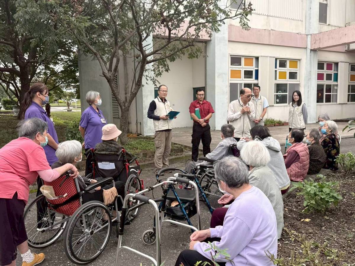 花蓮榮家山青日照消防演練 提升防災韌性 守護長輩安全