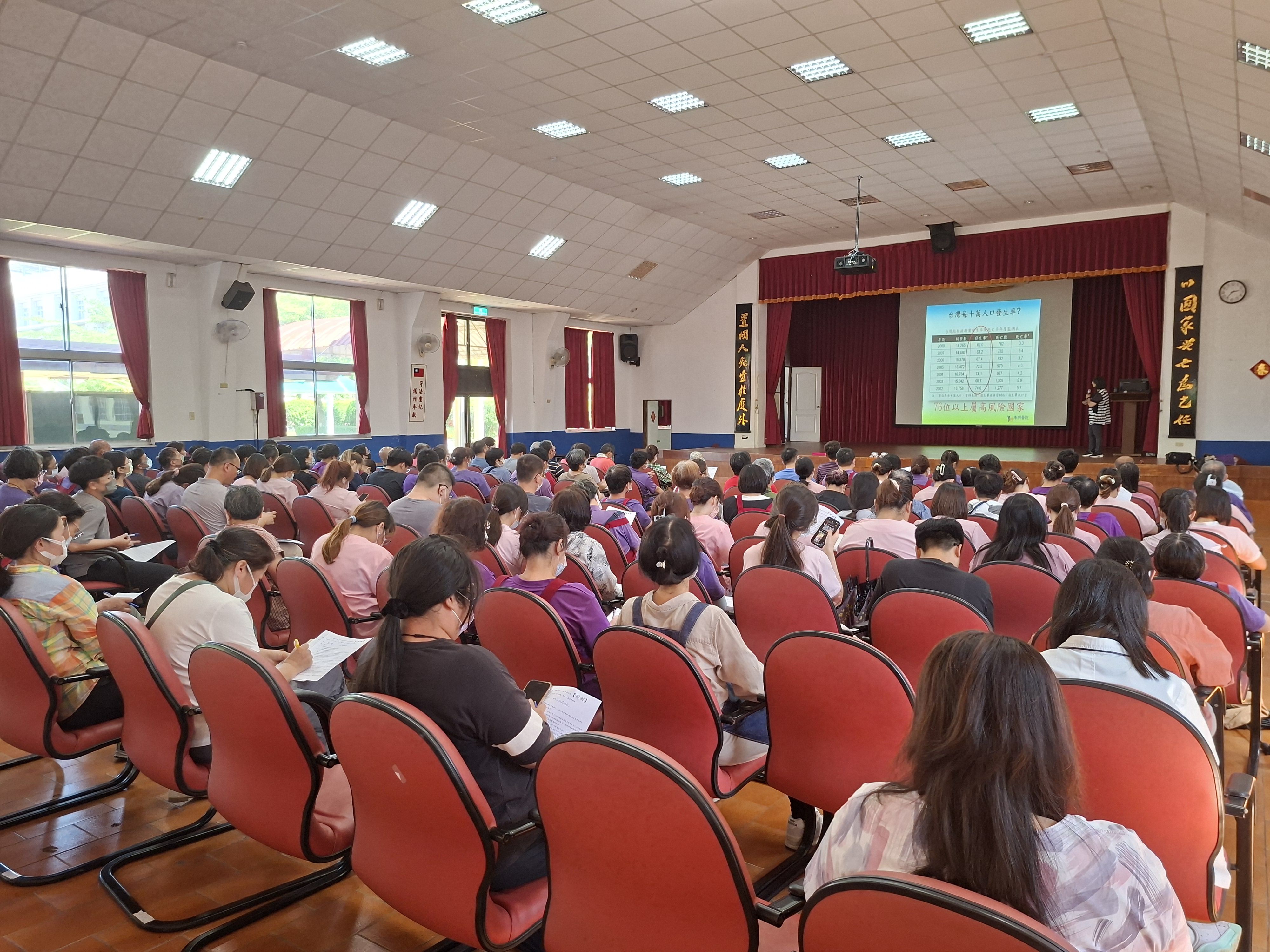 結核病在台灣每十萬人口的發生率