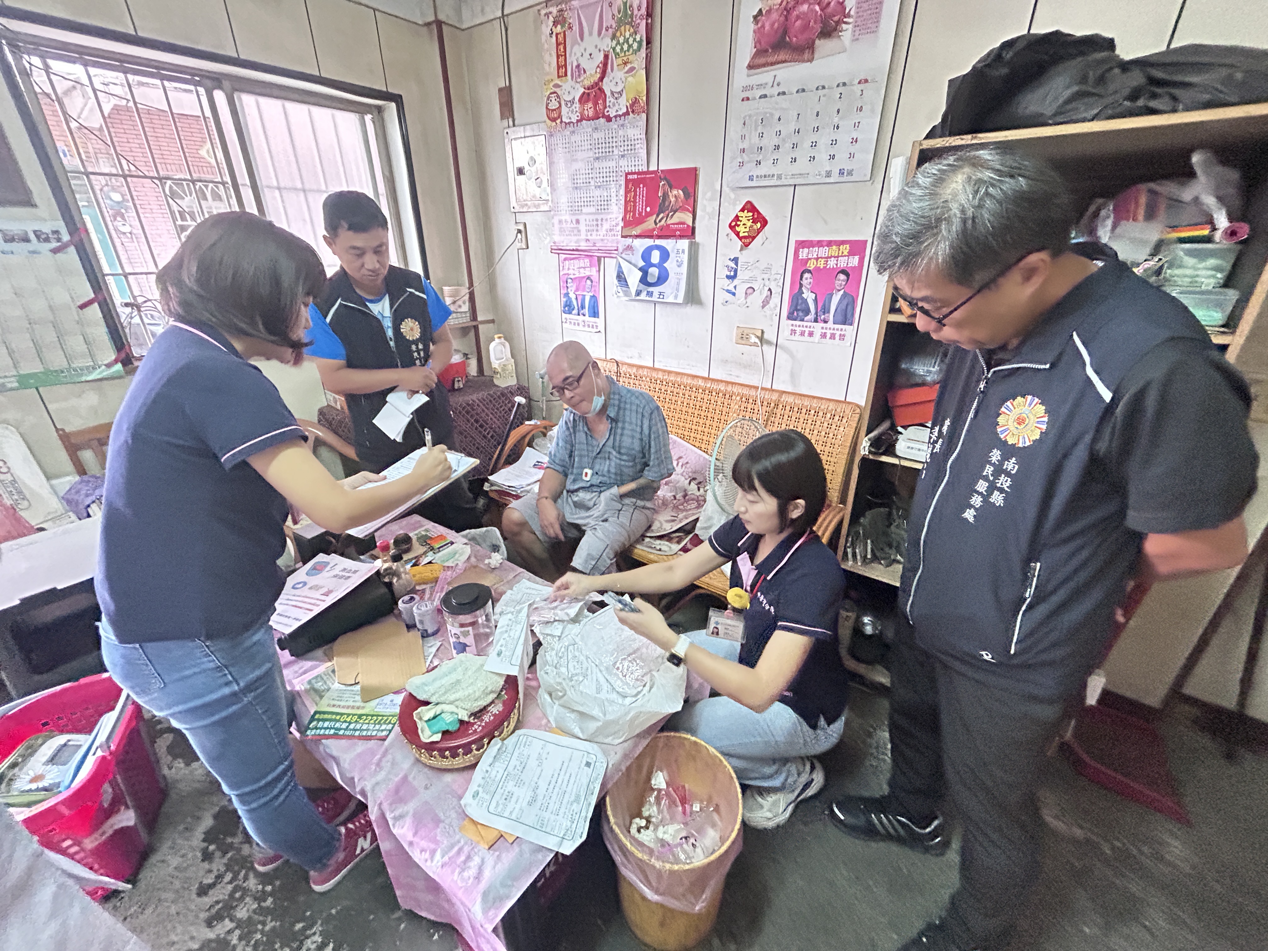 南投縣榮服處與埔榮攜手訪視年長榮民眷 維護長輩身心健康
