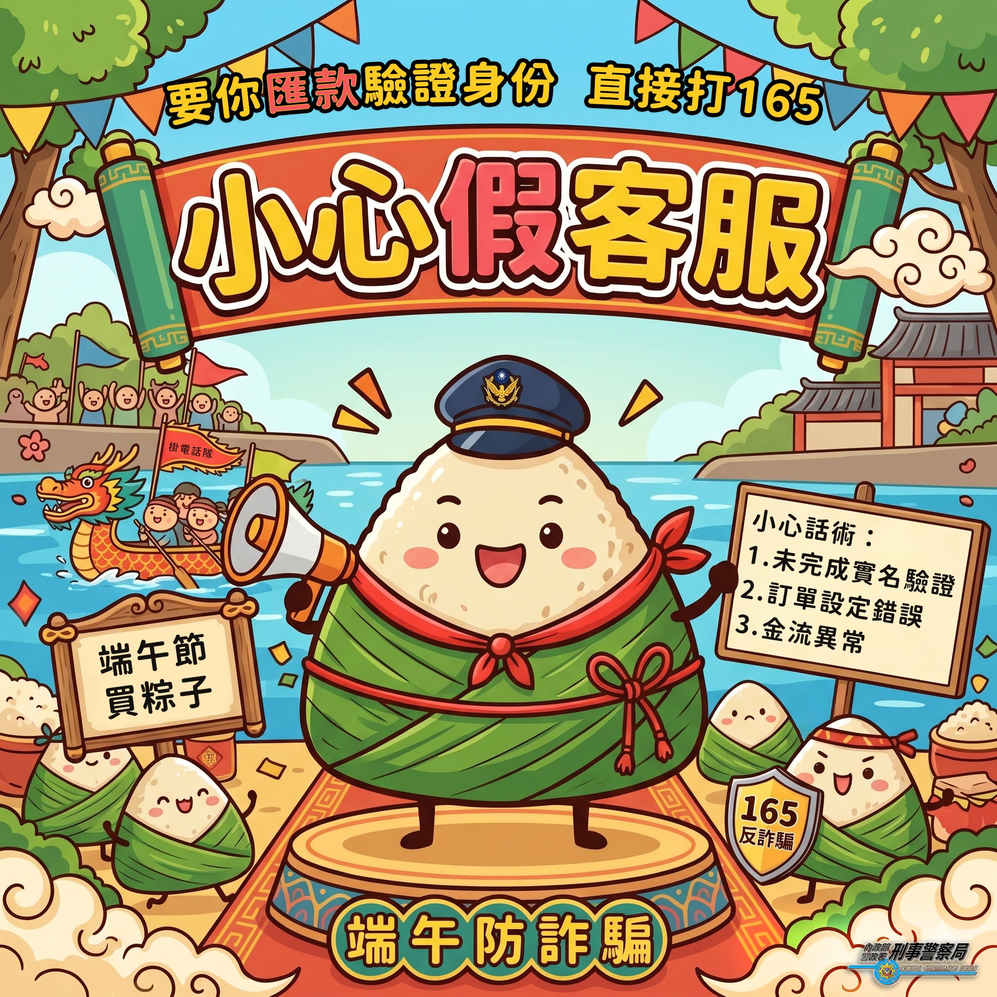 端午安康 防詐平安