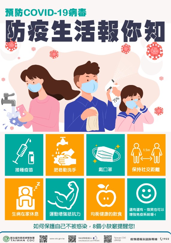 衛生福利部「covid-19疫苗接種計畫」宣導海報