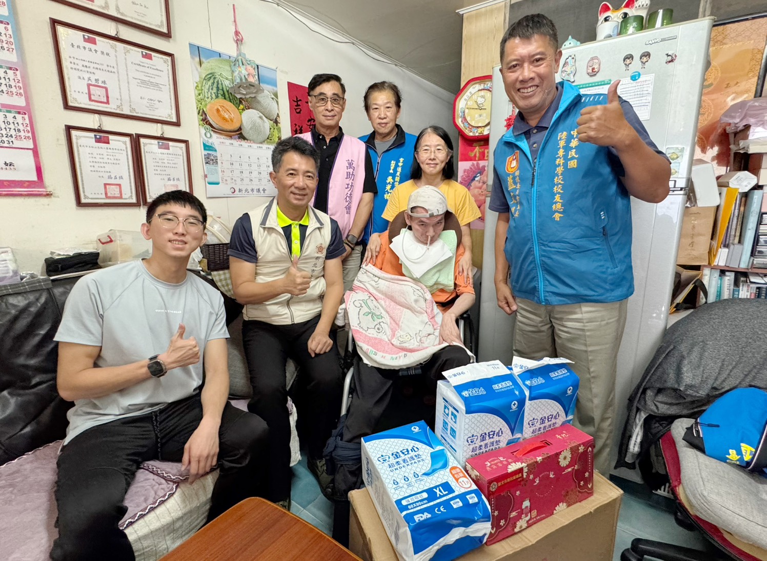 秋節前夕 新北市榮服處感謝退軍社團關懷臥床榮民眷